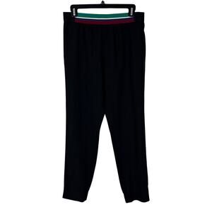 Tibi Pull On Jogger Pants wool blend black pockets casual